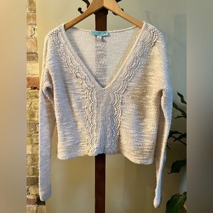 Size small knit off-white crop sweater